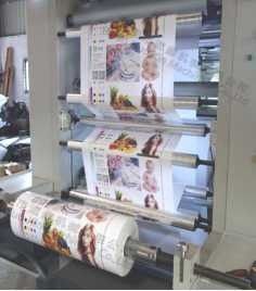 Four Color Flexographic Printing Machine for Printing Paper / Plastic Shop Bag